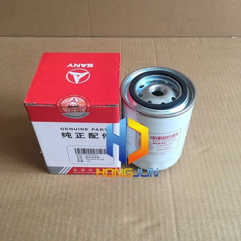 Dizel motor Sany kazıcı parçaları, B222100000520 kazıcı yakıt filtre elemanı