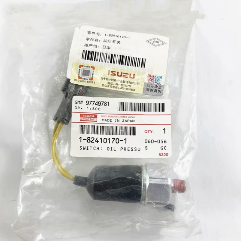 ISUZU 6HK1 motoru Orijinal yedek parçaları Orijinal 1-82410170-1 Yağ basınç sensörü
